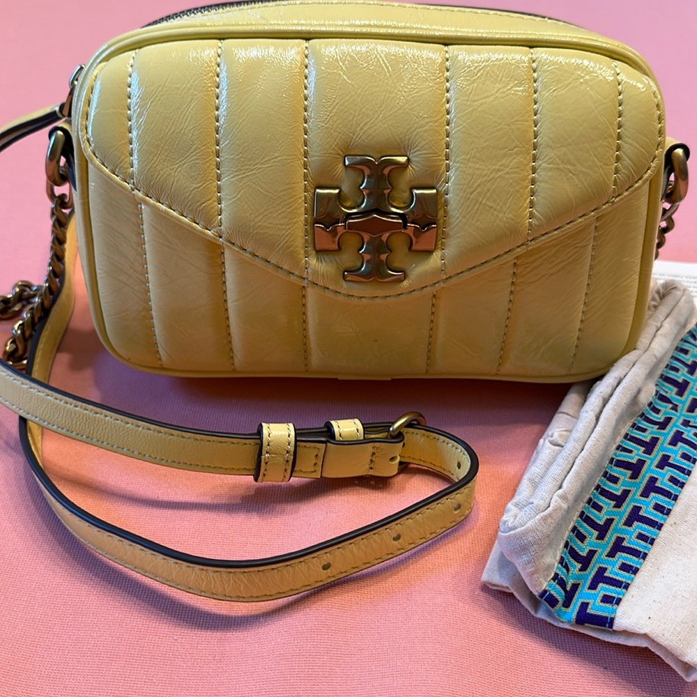 New Tory Burch Leather Bag. Yellow. Dust Bag included.